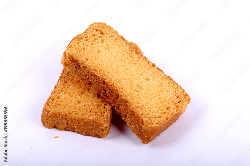 crispy rusk on white crispy rusk on white