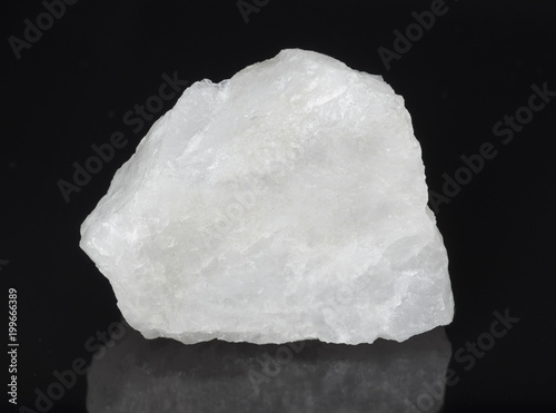 Specimen of mineral quartz.  Quartz crystals have piezoelectric properties. photo