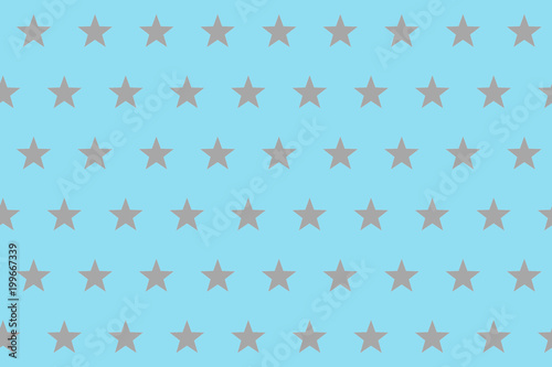 Gray and blue stars shape background pattern