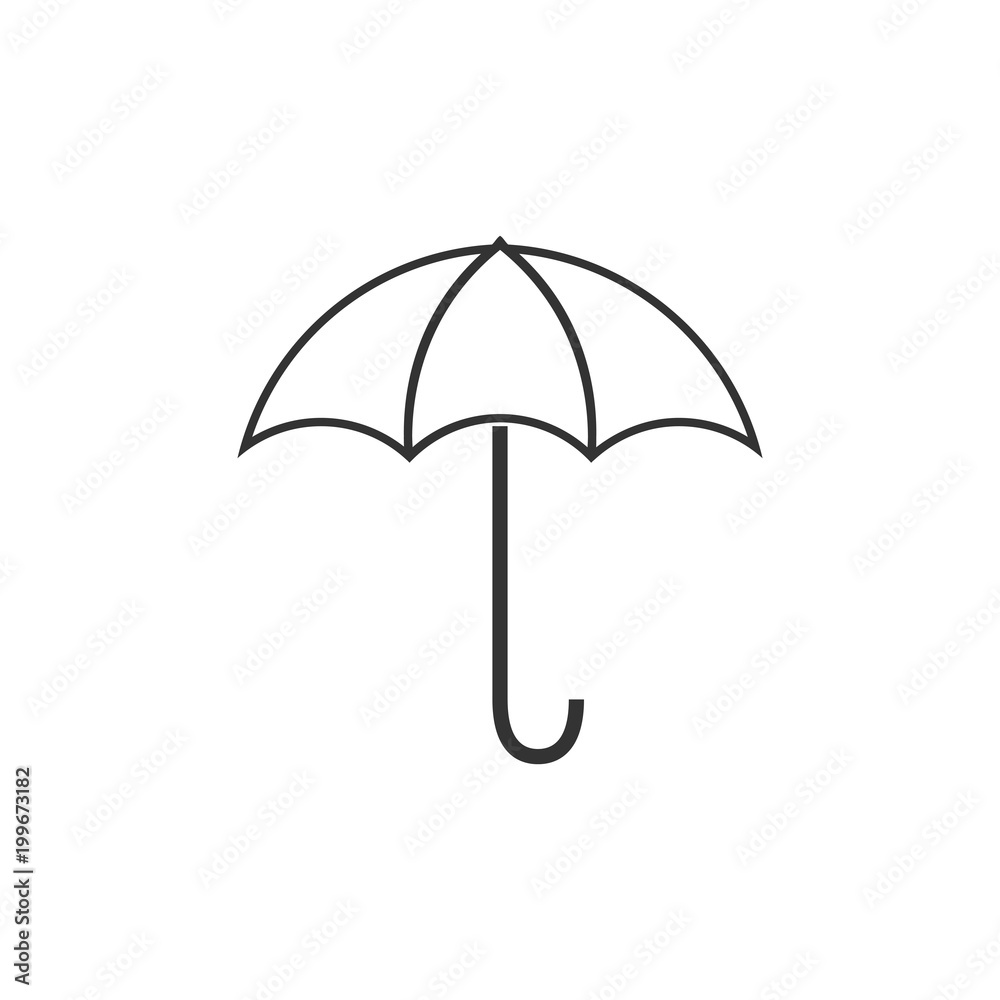 Umbrella icon, weather symbol. Vector illustration. Flat design. Umbrella icon, weather symbol. Vector illustration. Flat design.