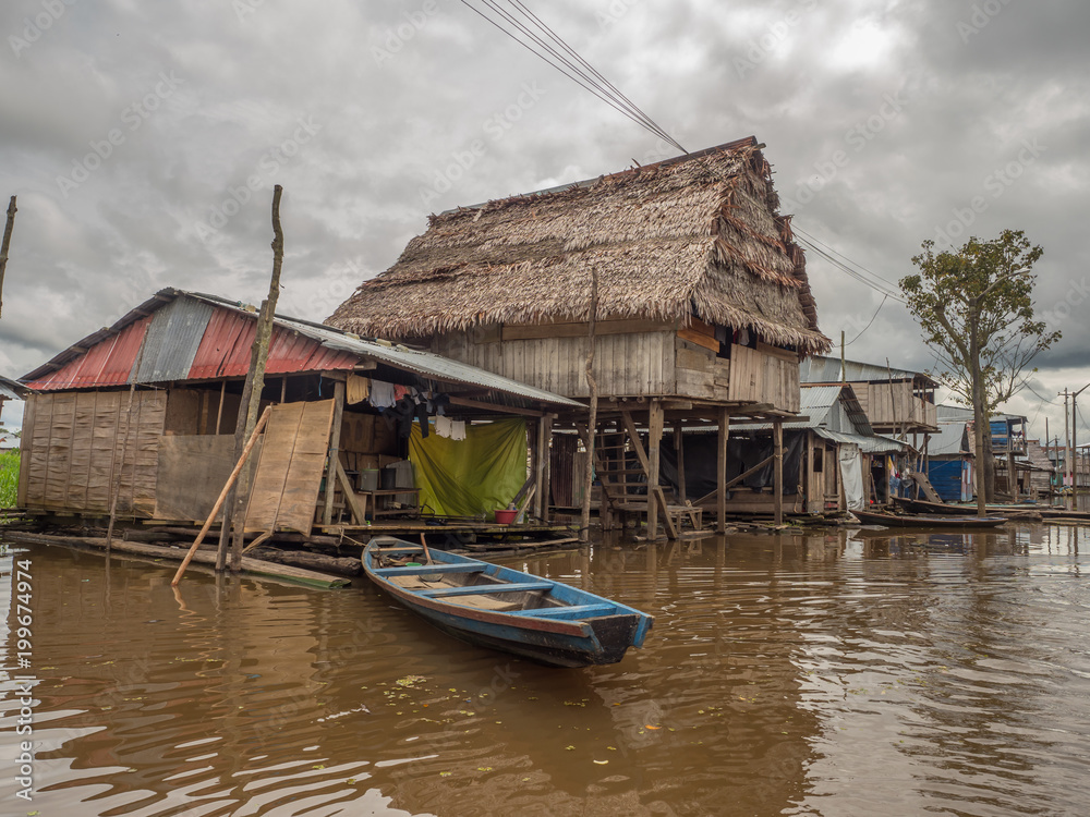 Floating houses in Belen, Iquitos