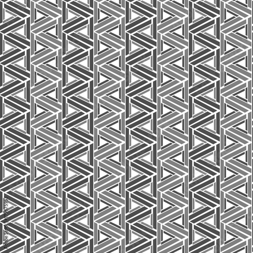 Abstract geometric seamless pattern of triangles. Texture for fabric and wallpaper. Vector illustration.
