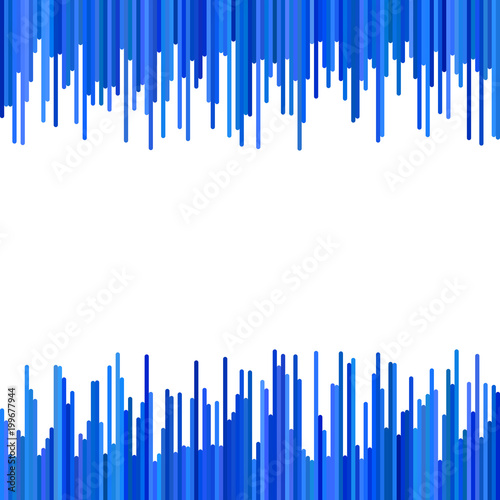 Blue geometrical background from rounded vertical stripes - vector graphic design