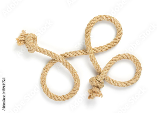 ship rope on white background