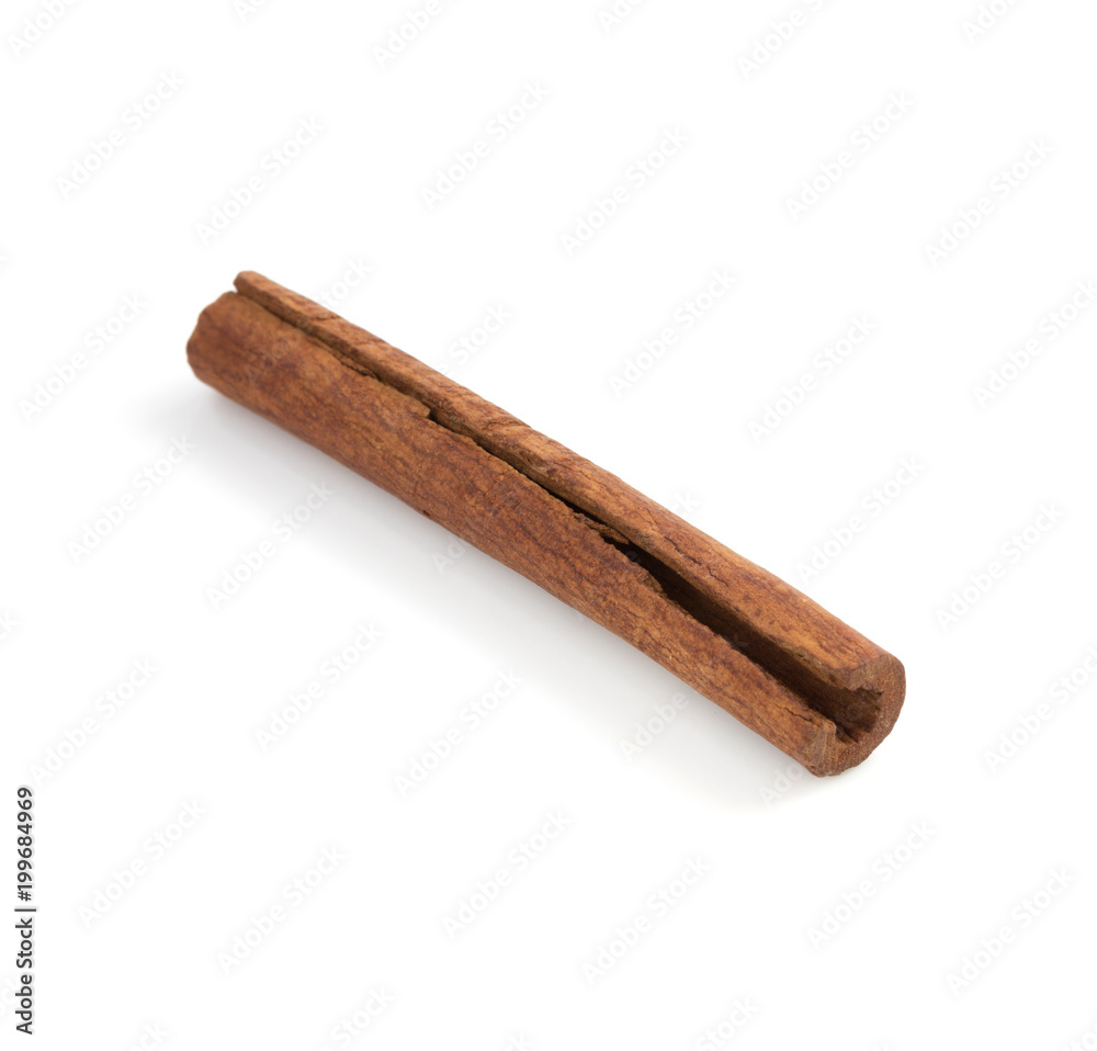 cinnamon stick on white background