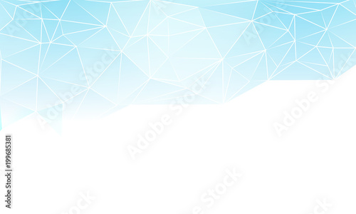 half blue triangular background