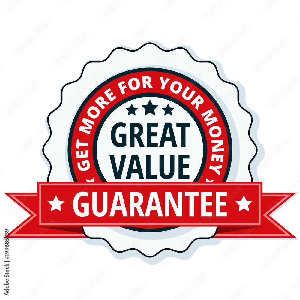 Great Value label illustration Great Value label illustration