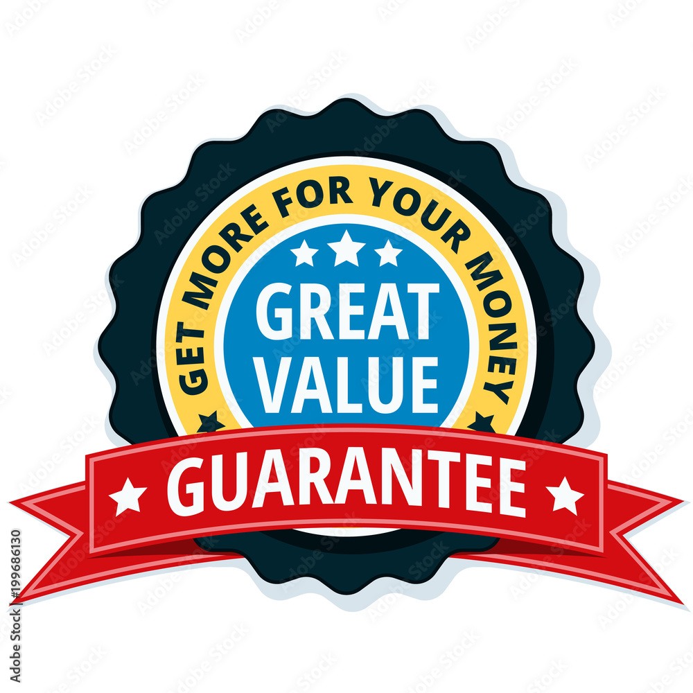 Great Value label illustration Great Value label illustration
