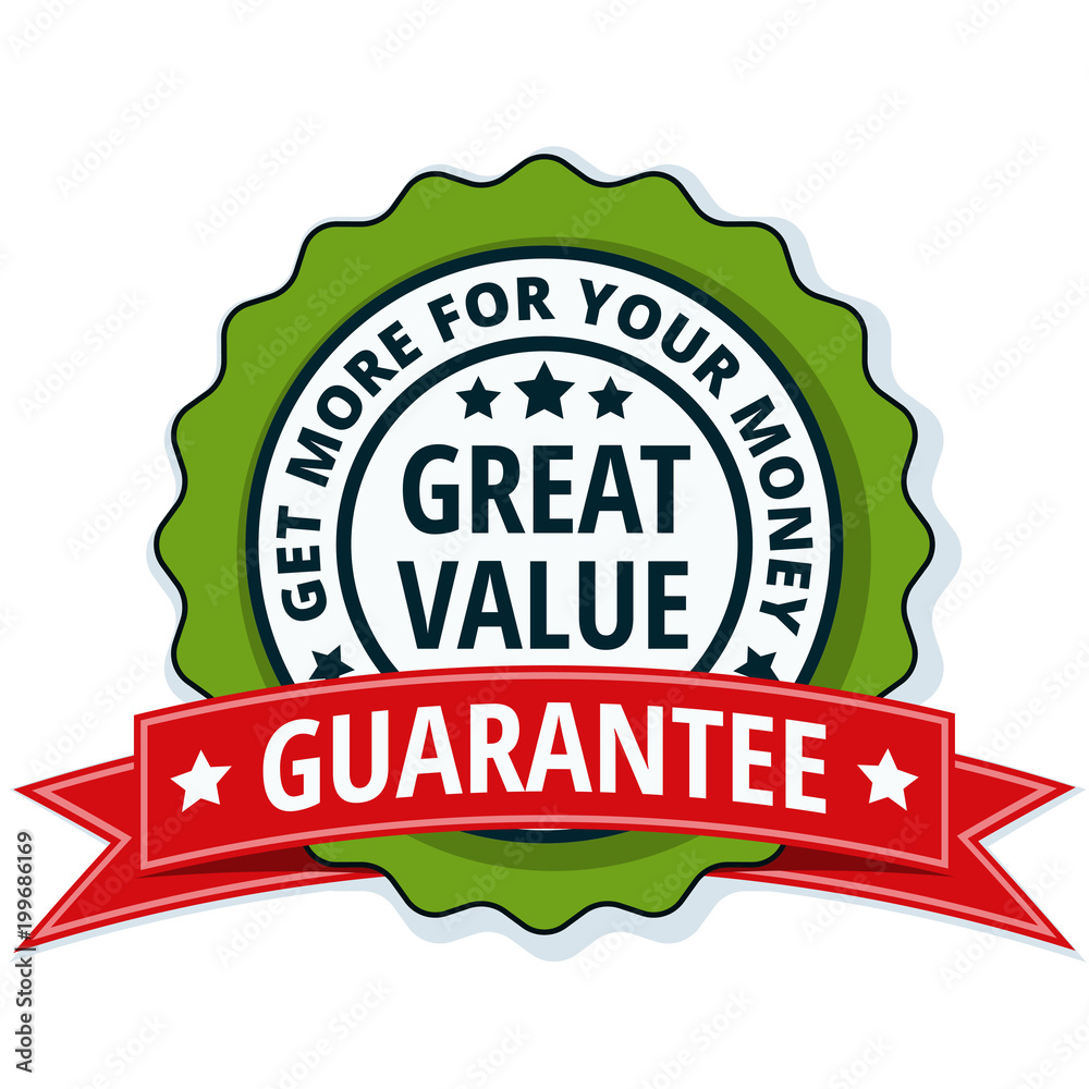 Great Value label illustration Great Value label illustration