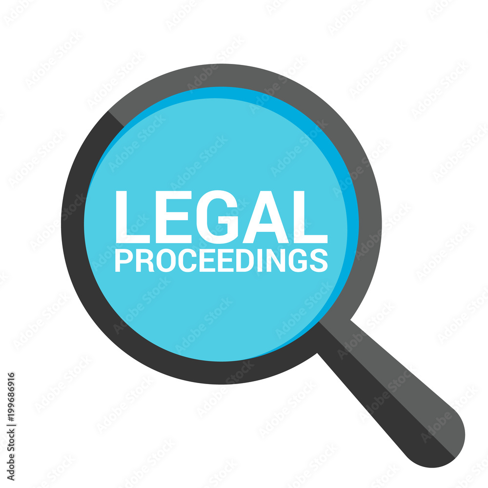Law Concept: Magnifying Optical Glass With Words Legal Proceedings Law Concept: Magnifying Optical Glass With Words Legal Proceedings