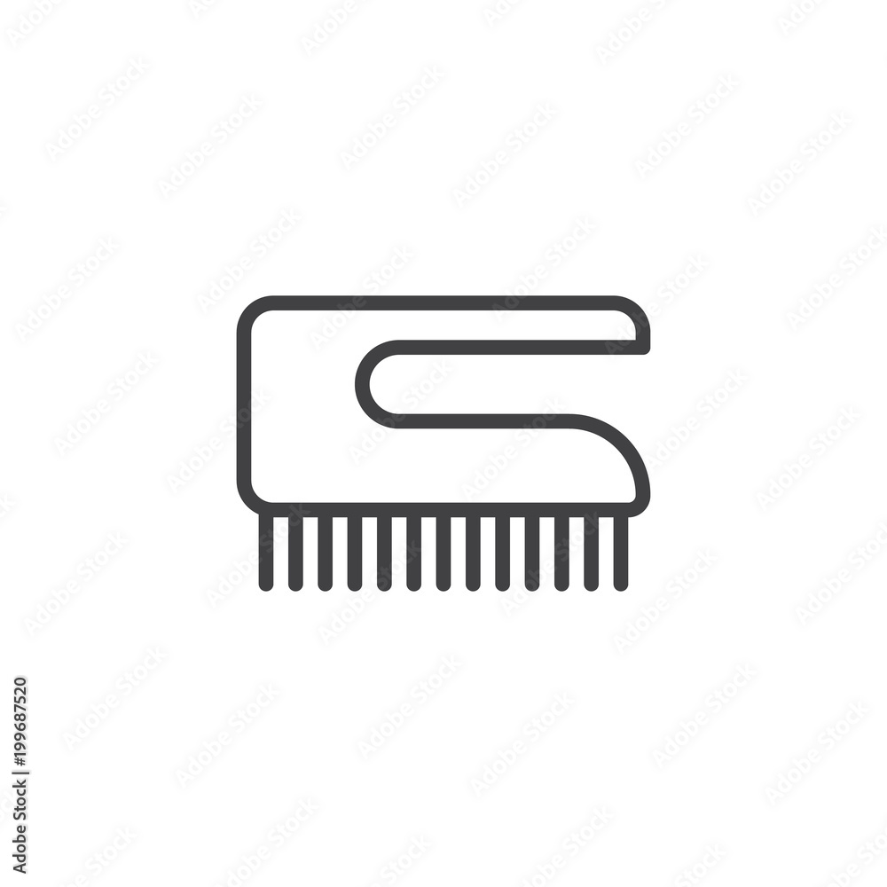 Clean brush outline icon. linear style sign for mobile concept and web design. Hand Scrubber simple line vector icon. Symbol, logo illustration. Pixel perfect vector graphics Clean brush outline icon. linear style sign for mobile concept and web design. Hand Scrubber simple line vector icon. Symbol, logo illustration. Pixel perfect vector graphics