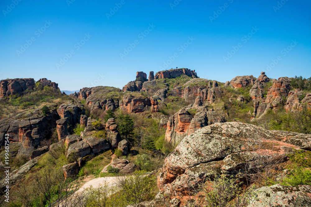 The rocks of Belogradchik (Bulgaria) - red color rock sculptures part of UNESCO World Heritage