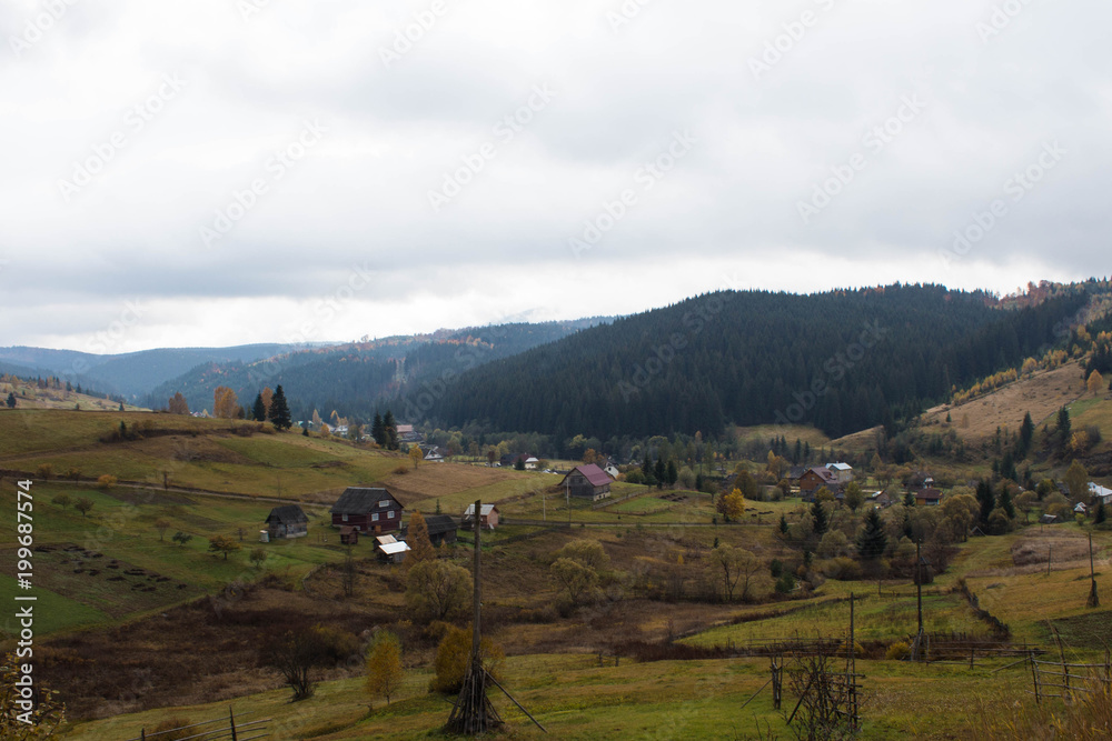 mountain village in the Carpathians