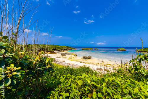 Hoshizuna beach.Shooting location is Iriomote Island, Okinawa Prefecture, Japan. photo