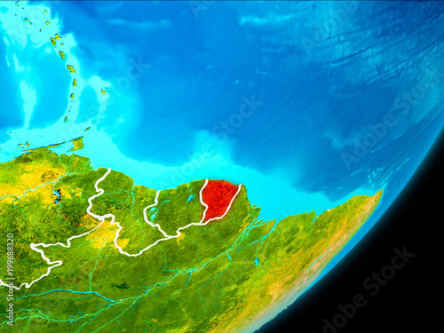 Orbit view of French Guiana