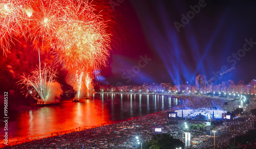 Photos Iconic and breath-taking fireworks display on Copacabana Beach, Rio de Janeiro,