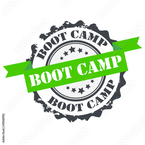 Boot camp green color stamp.sign.seal.logo