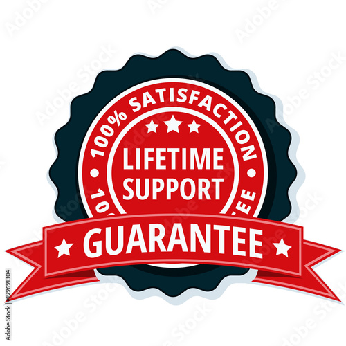 Lifetime Support guarantee label illustration