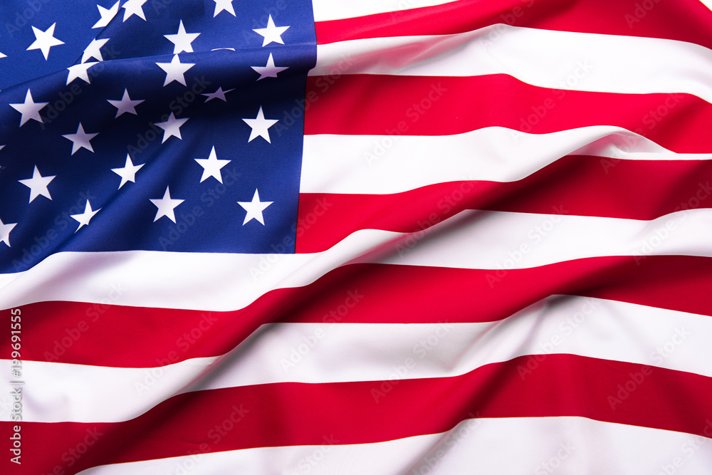 Beautifully waving star and striped American flag. Beautifully waving star and striped American flag.