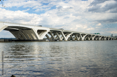 Highway Bridge across the Potomac River in Alexandria, VA, on an Autumn Day © alpegor