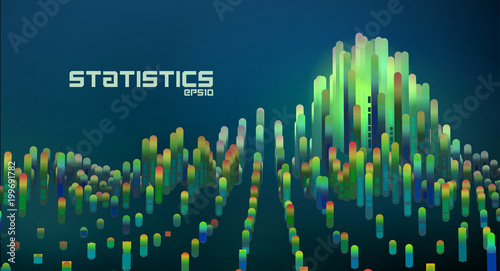 Abstract futuristic data diagrams. minimal gradient lines infographic