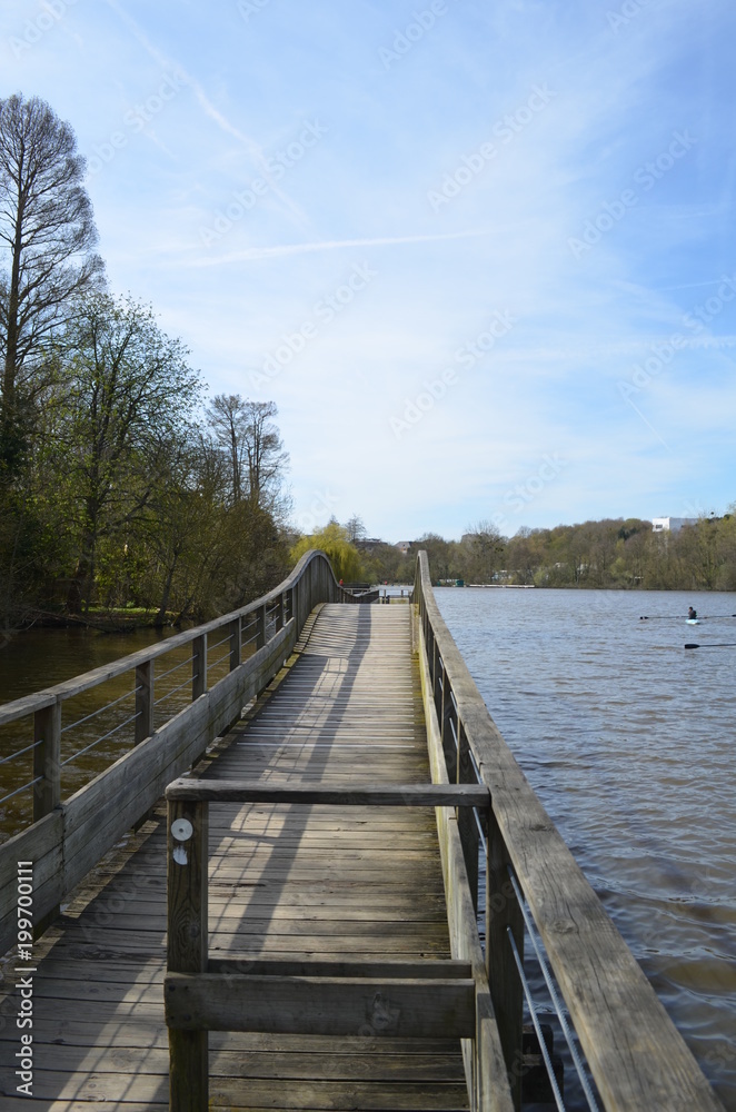 Ponton sur L'Erdre Nantaise 