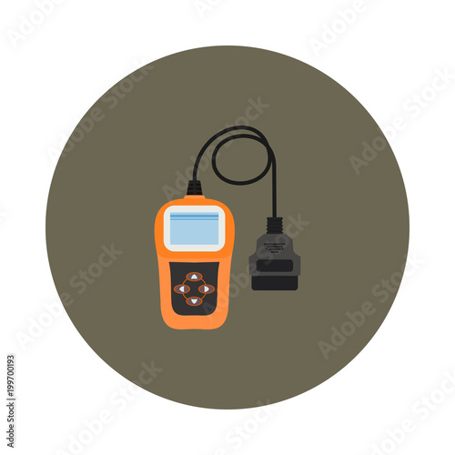flat scanner icon for auto diagnostics