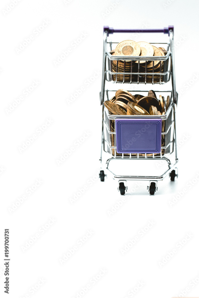 Shopping cart full of Taiwan Coin