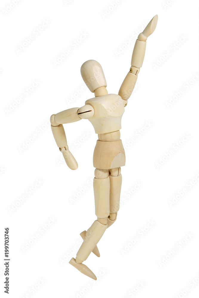 Wooden mannequin. Wooden mannequin.