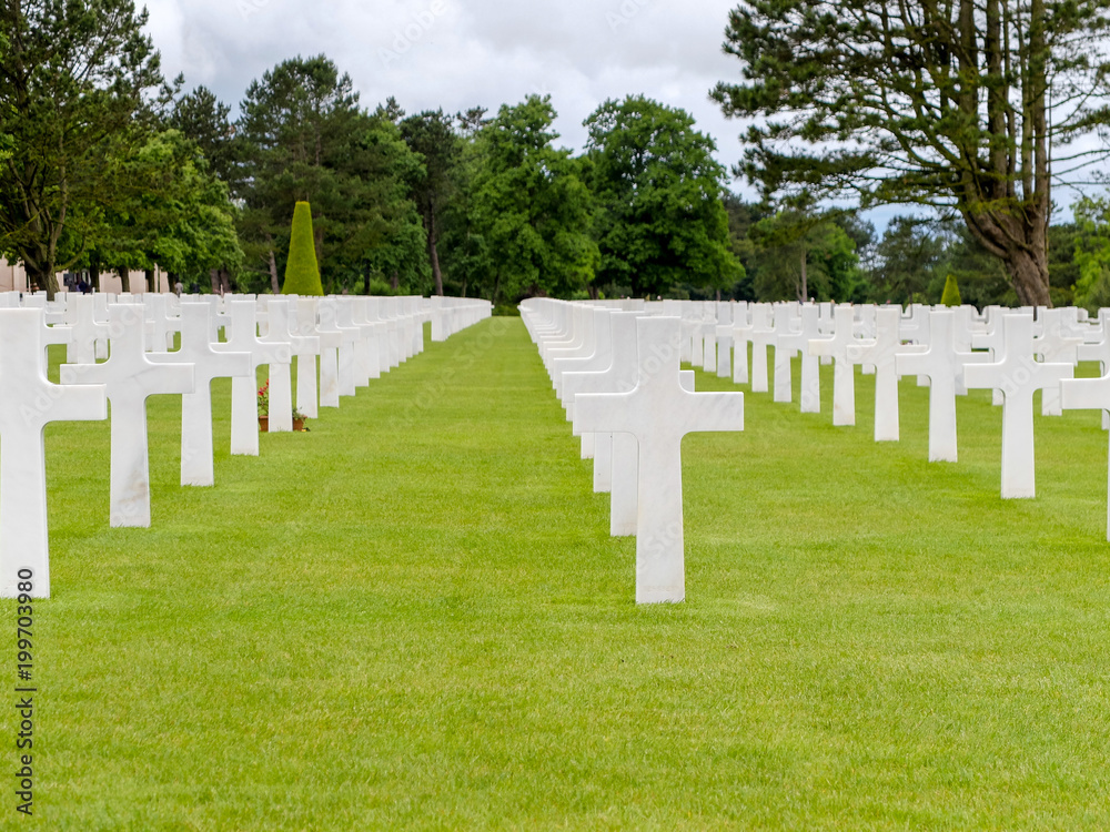 American war cemetery at Colleville sur Mer, Normandy