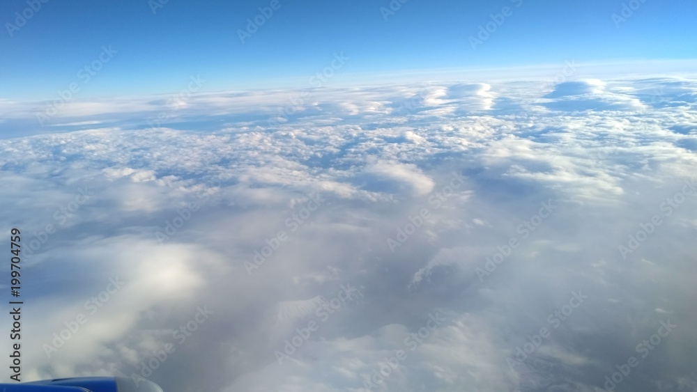 Fototapeta premium Clouds view from the airplane window