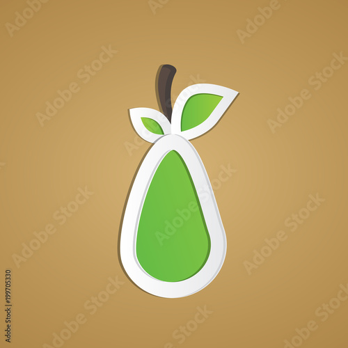 Vector avocado for the price tag.