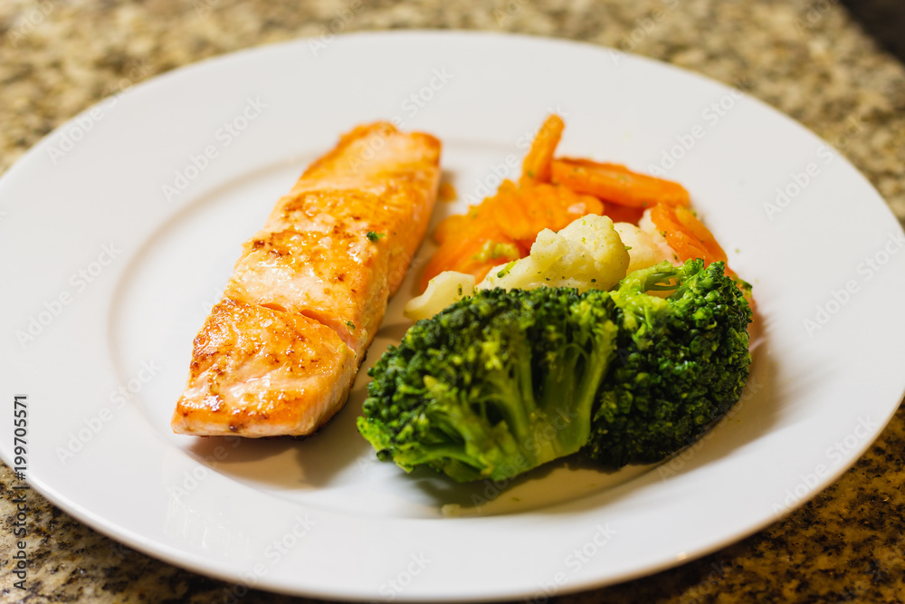 Grilled Salmon with vegetables Grilled Salmon with vegetables