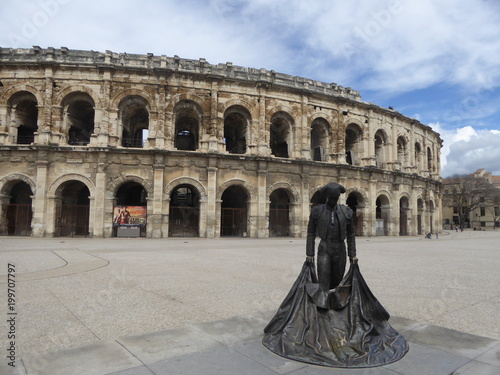 Teatro romano de Nimes,ciudad de la región de Occitania del sur de Francia con importantes restos romanos