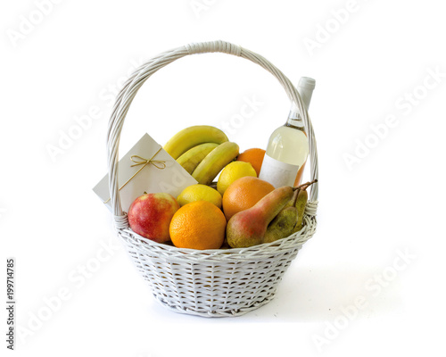 Full handle basket with fruit photo