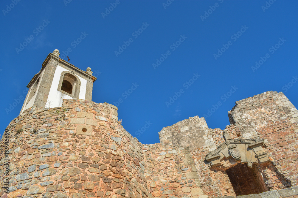 medieval city with fortress and tower