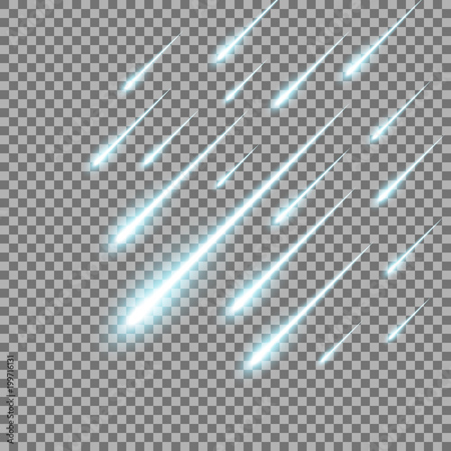 Meteor rain background, aqua color