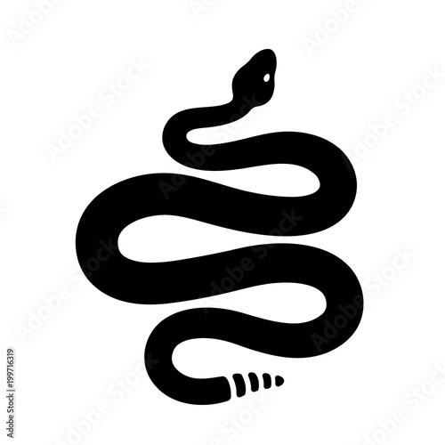 Black rattlesnake silhouette