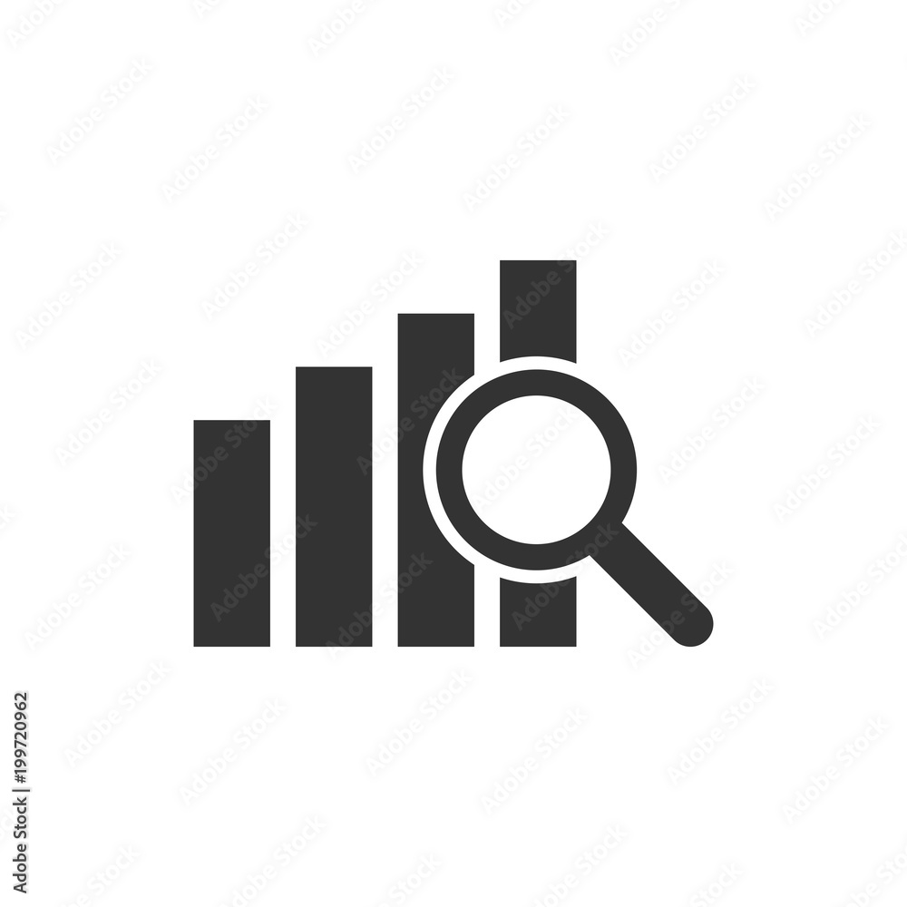Financial forecast icon in flat style. Business analysis illustration on white isolated background. Analytics financial forecast sign concept. Financial forecast icon in flat style. Business analysis illustration on white isolated background. Analytics financial forecast sign concept.