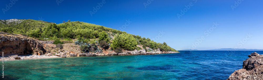 Panorama of dalmatian seashore, Croatia