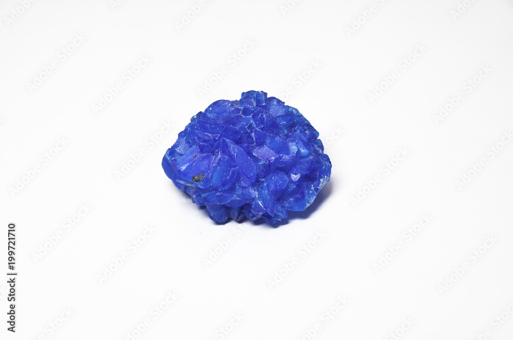 Fototapeta premium chalcanthite mineral isolated over white background