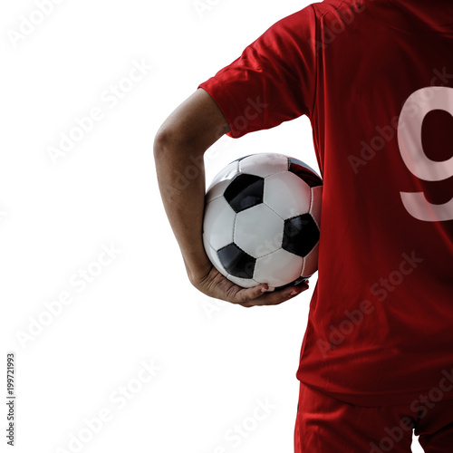 soccer player isolated on white clipping path © pixfly