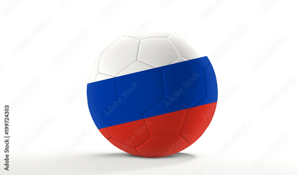 soccer ball 3d rendering Russia