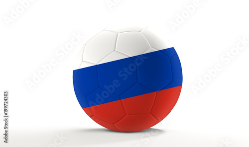 soccer ball 3d rendering Russia
