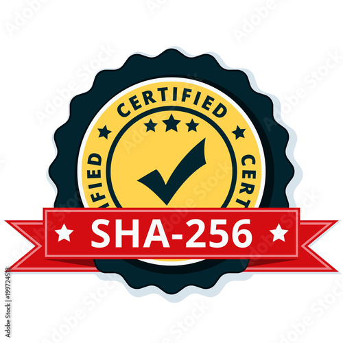SHA-256 Certified label illustration