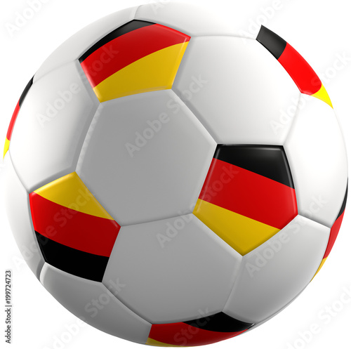soccer ball 3d rendering Germany