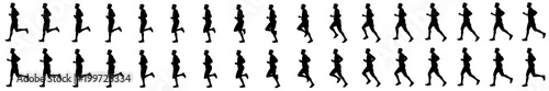 Man Run Cycle Animation Sprite Sheet, Jogging, Running,
