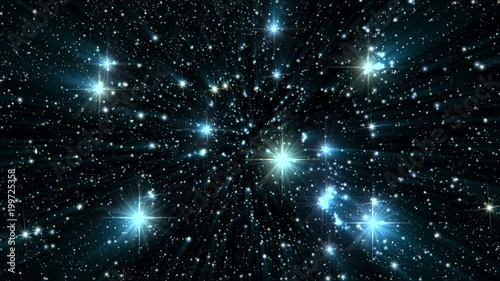 Wallpaper Mural Colorful Starry Sky at Night with Light Rays Loopable Background V1 Torontodigital.ca