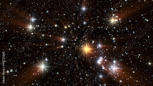 Wallpaper Mural Colorful Starry Sky at Night with Light Rays Loopable Background V2 Torontodigital.ca