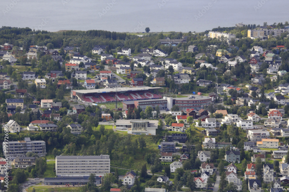 View of Tromsø from Fløyfjellet in Northern Norway